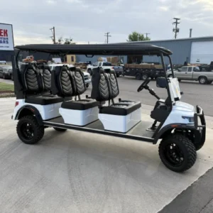 2026 Whisper White FF6 Lifted Six-Passenger Golf Car